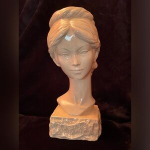 Rare Vintage 1979 Large Ceramic Female Bust
